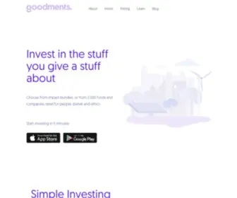 Goodments.com(Invest in the good) Screenshot