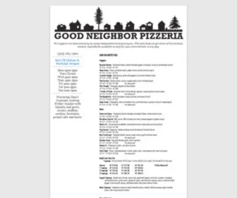 Goodneighborpizzeria.com(Good Neighbor Pizzeria Good Neighbor Pizzeria) Screenshot