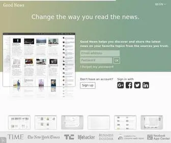 Goodnews.click(Your personal news stream. Good News) Screenshot
