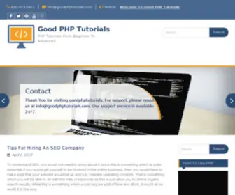 Goodphptutorials.com(PHP Tutorials From Beginner To Advanced) Screenshot
