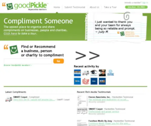 Goodpickle.com(Positive reviews) Screenshot