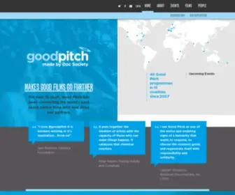 Goodpitch.org(Makes good films go further) Screenshot