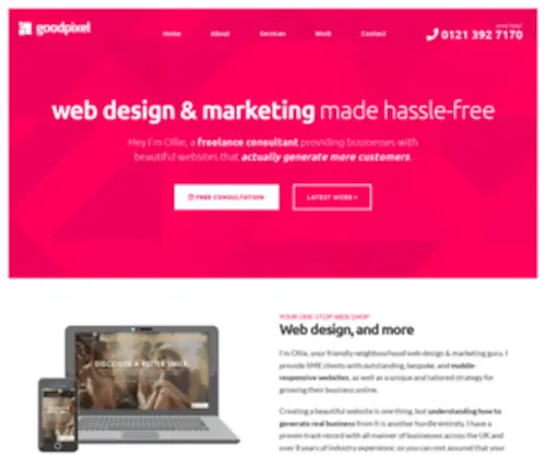 Goodpixel.co.uk(Freelance Web Designer Birmingham) Screenshot