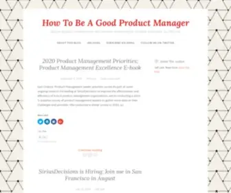 Goodproductmanager.com(How To Be A Good Product Manager) Screenshot
