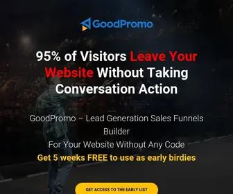 Goodpromo.me(Lead Generation Sales Funnels Builder For Your Website Without Any Code) Screenshot