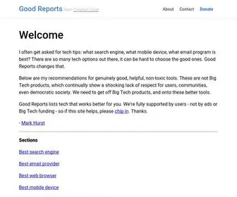 Goodreports.com(Good Reports) Screenshot