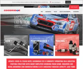 Goodridge.com(The leading manufacturer of performance fluid transfer systems) Screenshot
