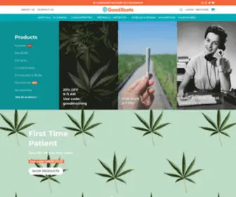 Goodrootscanna.com(Cannabis Delivery in CA) Screenshot