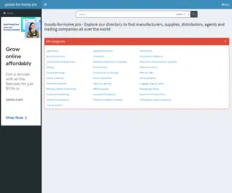 Goods-For-Home.pro(Explore our directory to find manufacturers) Screenshot