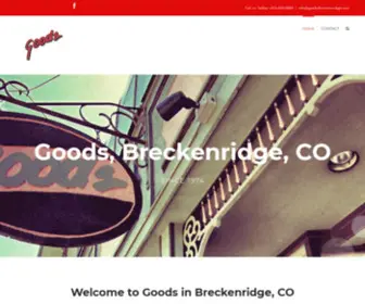 Goodsbreckenridge.com(Goods Breckenridge) Screenshot