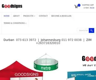 Goodsigns.co.za(Good Designs) Screenshot