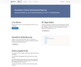 Goodtimerecording.com(Online Zeiterfassung) Screenshot