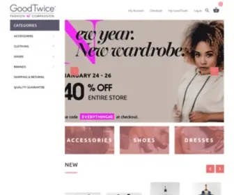 Goodtwice.com(Online Thrift Store) Screenshot