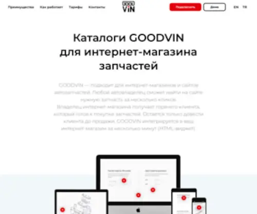 Goodvin.net(Виджет подбора запчастей интегрируемый в ваш интернет) Screenshot