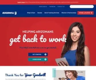 Goodwillaz.org(Goodwill of Central and Northern Arizona) Screenshot
