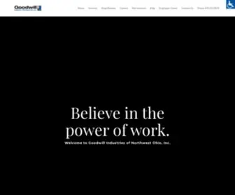 Goodwillnwohio.com(Believe in the power of work) Screenshot