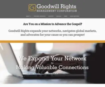 Goodwillrights.com(Global Networking in Publications and Media RIghts) Screenshot