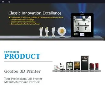 Goofoo3D.com(Professional filament for 3d printer manufacturer in China) Screenshot
