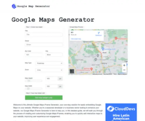 Google-Map-Generator.com(Ll➤ google map generator) Screenshot