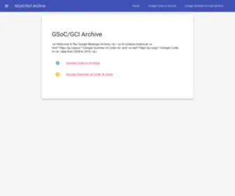 Google-Melange.com(GSoC/GCI Archive) Screenshot