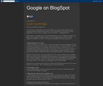 Google.blogspot.com(Google on BlogSpot) Screenshot