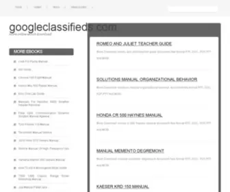 Googleclassifieds.com(Weblog title) Screenshot