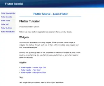 Googleflutter.com(Learn Flutter) Screenshot
