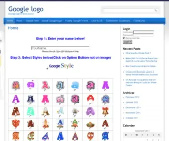 Googlelogo.net(Google logo) Screenshot