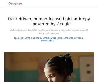 Google.org(Philanthropy Programs for Underserved Communities) Screenshot