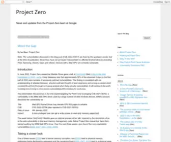 Googleprojectzero.blogspot.com(Project Zero) Screenshot