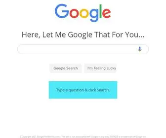 Googlethatforyou.com(Teach People How to Google) Screenshot