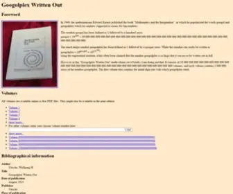 Googolplexwrittenout.com(Googolplex Written Out) Screenshot