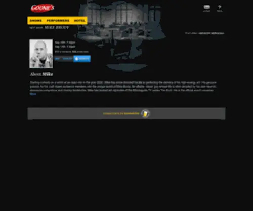Gooniescomedy.com(Goonie's Comedy Club) Screenshot