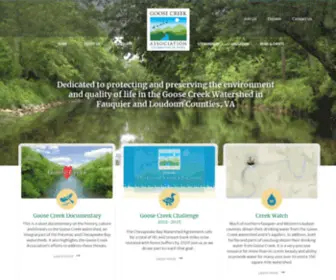 Goosecreek.org(Protection and preservation of the Goose Creek watershed) Screenshot