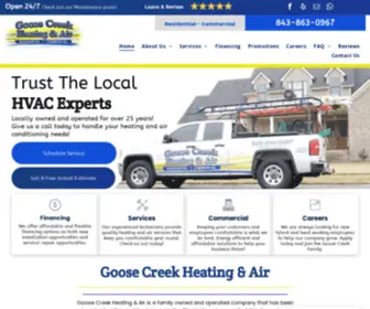 Goosecreekhvac.net(Goose Creek Heating & Air) Screenshot