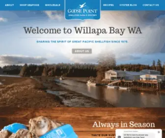 Goosepoint.com(Pacific Shellfish from Willapa Bay) Screenshot