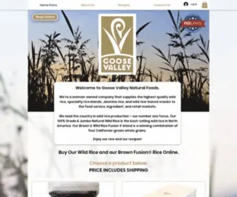 Goosevalley.com(Family-owned Goose Valley Naural Foods) Screenshot