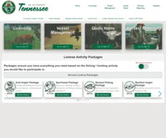 Gooutdoorstennessee.com(Official Tennessee Fishing and Hunting Licenses) Screenshot