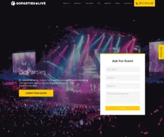 Goparties.live(An event management company) Screenshot