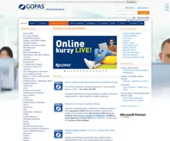 Gopas.cz(Počítačové kurzy a manažerská školení) Screenshot