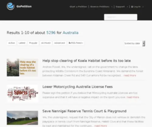 Gopetition.com.au(Petition Australia with GoPetition) Screenshot