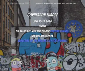 Gophercon.berlin(GopherCon Europe 2020) Screenshot