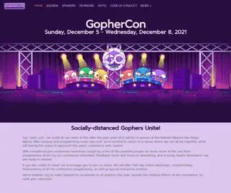Gophercon.com(GopherCon 2020) Screenshot