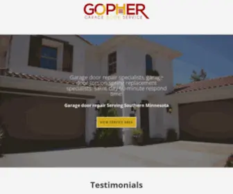 Gopherdoor.com(Gopher garage door service) Screenshot