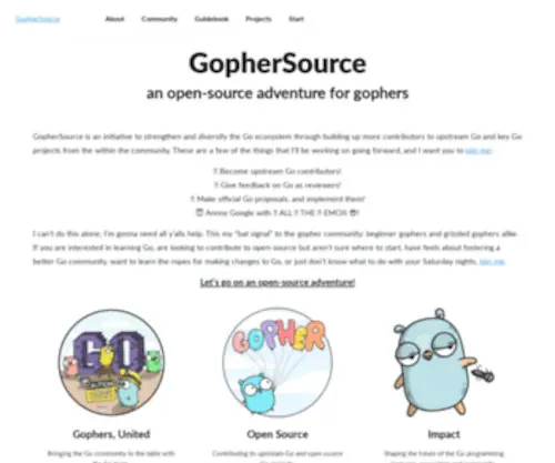 Gophersource.com(Gophersource) Screenshot