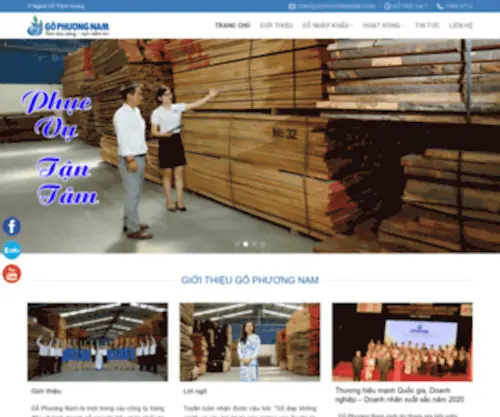 Gophuongnam.com(Gỗ Phương Nam chuyên cung cấp các loại gỗ nguyên liệu xẻ sấy nhập khẩu như) Screenshot