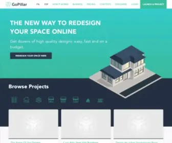Gopillar.com(Get dozens of high quality projects from professional designers) Screenshot