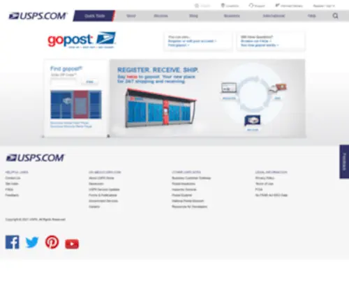 Gopost.com(USPS.com®) Screenshot