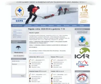 Gopr.org(Górskie Ochotnicze Pogotowie Ratunkowe) Screenshot