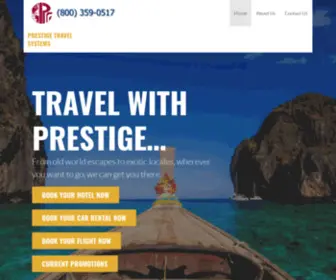 Goprestigetravel.com(Travel with Prestige) Screenshot